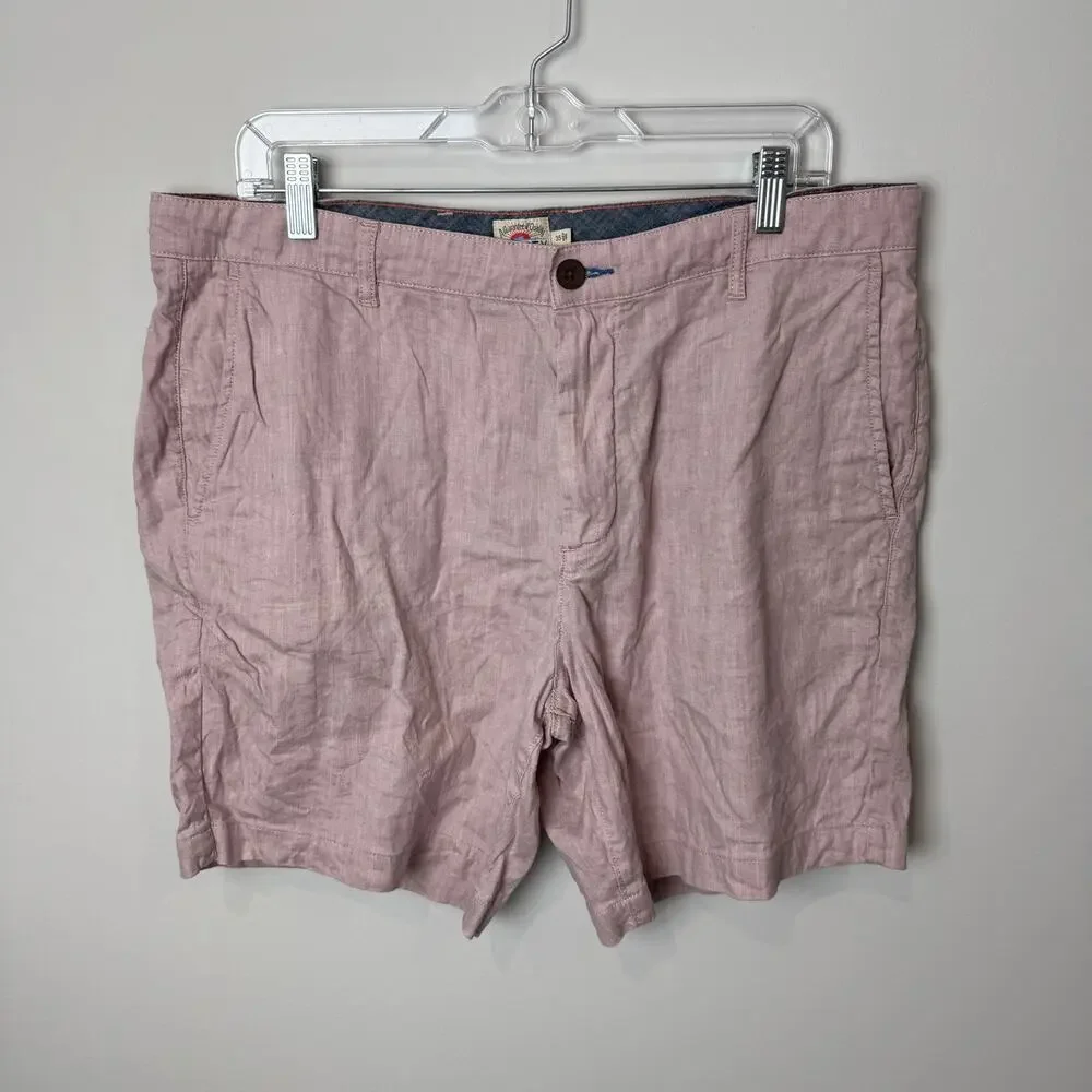 Faherty Men's Tradewind Linen Blend Shorts Size 35